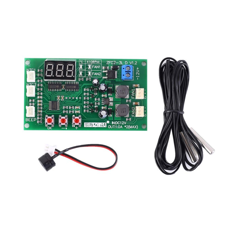 Module Pilote, DC 12V 2A 2Bit PWM 3 Fils Ventilateur Régulateur de Température Vitesse Gouverneur pour PC Ventilateur / Alarme Module Pilote, DC 12V 2A 2Bit PWM 3 Fils Ventilateur Régulateur de Température Vitesse Gouverneur pour PC Ventilateur / Alarme