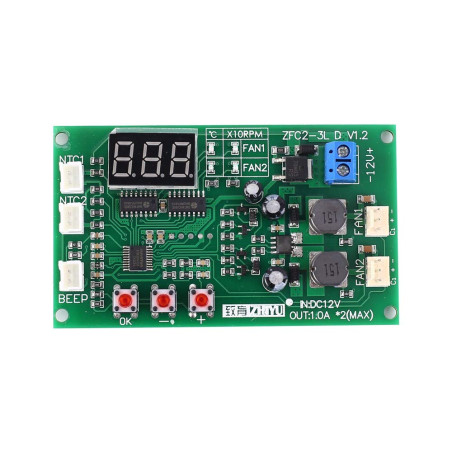 Module Pilote, DC 12V 2A 2Bit PWM 3 Fils Ventilateur Régulateur de Température Vitesse Gouverneur pour PC Ventilateur / Alarme