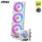 MSI MAG CORELIQUID I360 WHITE Watercooling AIO - Large plaque froide en cuivre, ARGB sur tête de bloc et ventilateurs LDB, water