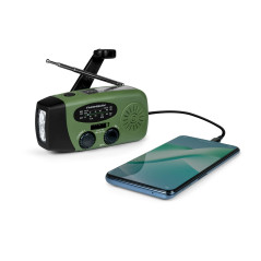 Radio FM Solaire Portable RT260,eclairage LED, Bouton SOS Alarme,Dynamo pour Recharge Manuelle, Recharge USB Batterie 2000 mAh,