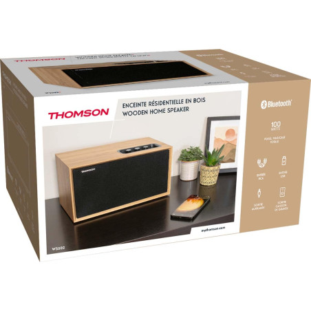 THOMSON Enceinte résidentielle en Bois Bluetooth 100W 'Cosy WS502