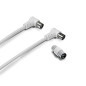 Metronic Câble TV coaxial 9,52 mm coudé mâle/fem. + Adaptateur 2 m Metronic Câble TV coaxial 9,52 mm coudé mâle/fem. + Adaptateur 2 m