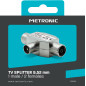 Metronic Répartiteur TV, séparateur coaxial en T, DVB-T2, diviseur antenne TV, blindé, métallique 1 entrée mâle - 2 sorties feme Metronic Répartiteur TV, séparateur coaxial en T, DVB-T2, diviseur antenne TV, blindé, métallique 1 entrée mâle - 2 sorties feme