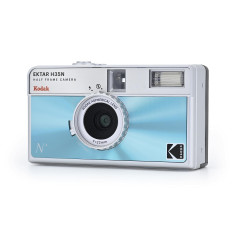 Kodak EKTAR H35N - Pack Appareil Photo Demi-Cadre avec Film Kodak Ultramax 400/24EXP 35 mm (Bleu émaillé)