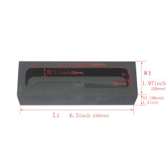LLF Moule en graphite doré et argenté pour fondre et affiner - 2kg