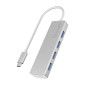 ICY BOX 60437 Hub USB-C avec 4X USB 3.0 Argent/Blanc 60437 Argent