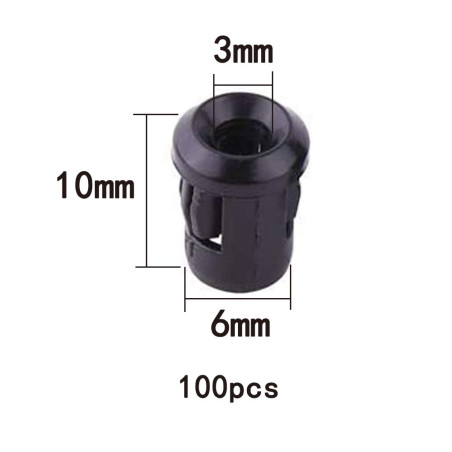 YIXISI 100pcs 3mm LED Support de Clip Plastique,Diode de Douille de Lampe en Plastique