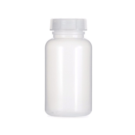 1 flacons à col large de 500 ml en PEPD avec fermeture à vis, flacons à produits chimiques vides, bidons de laboratoire avec cou