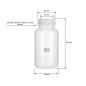 1 flacons à col large de 500 ml en PEPD avec fermeture à vis, flacons à produits chimiques vides, bidons de laboratoire avec cou 1 flacons à col large de 500 ml en PEPD avec fermeture à vis, flacons à produits chimiques vides, bidons de laboratoire avec cou