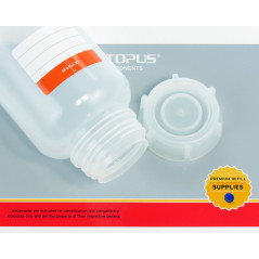 1 flacons à col large de 500 ml en PEPD avec fermeture à vis, flacons à produits chimiques vides, bidons de laboratoire avec cou