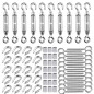 TooTaci Lot de 10 Tendeur M5 crochet & œil Robustes en Acier Inoxydable 304, M5 Crochets à Vis à Oeillet, M2 Manchons & M2 Cosse TooTaci Lot de 10 Tendeur M5 crochet & œil Robustes en Acier Inoxydable 304, M5 Crochets à Vis à Oeillet, M2 Manchons & M2 Cosse
