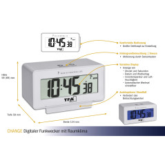 TFA 60.2544.02 Radio-réveil