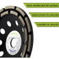 rendech® Meule Diamantée 180 mm pour colle à carrelage, béton, Maçonnerie, pierre, granit etc - Meule boisseau diamantée compati rendech® Meule Diamantée 180 mm pour colle à carrelage, béton, Maçonnerie, pierre, granit etc - Meule boisseau diamantée compati
