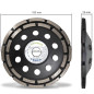 rendech® Meule Diamantée 180 mm pour colle à carrelage, béton, Maçonnerie, pierre, granit etc - Meule boisseau diamantée compati rendech® Meule Diamantée 180 mm pour colle à carrelage, béton, Maçonnerie, pierre, granit etc - Meule boisseau diamantée compati