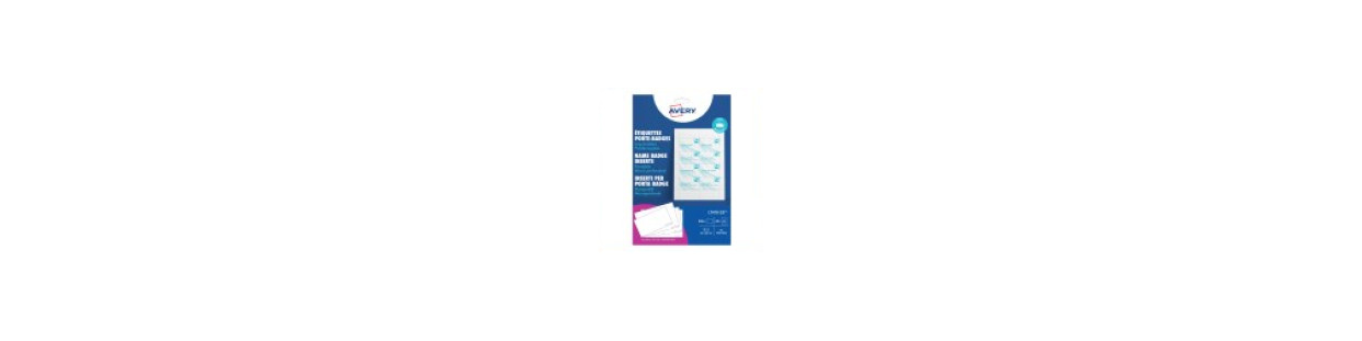 Recharges blanches pour badges
